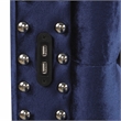 Furniture of America Vriam Glam Fabric Wingback Storage King Bed in Blue