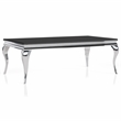 Furniture of America Alang Glass Top 2pc Coffee Table Set in Black and Silver