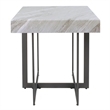 Furniture of America Vasket Contemporary Metal 1-Drawer End Table in Gray