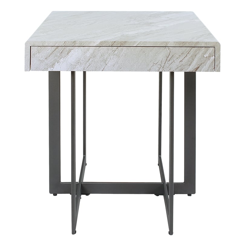 Furniture of America Vasket Contemporary Metal 2-Piece Coffee Table Set in Gray