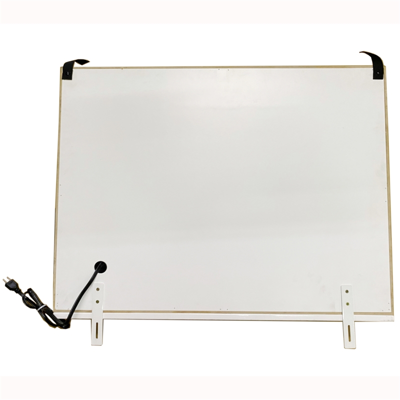 Furniture of America Knott Glam Wood Mirror with Bulbs and USB in White