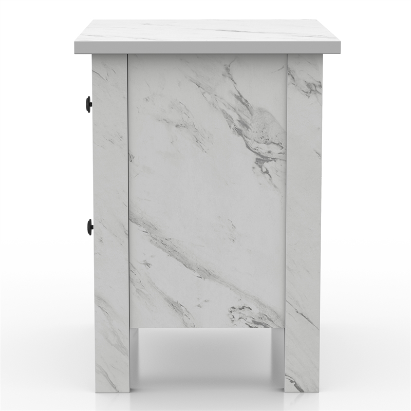 Furniture of America Knott Contemporary Wood 2-Drawer Nightstand in White