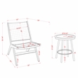 FOA Haft Aluminum Indoor and Outdoor 3-Piece Table and Chair Set in Dark Gray