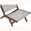 FOA Haft Aluminum Indoor and Outdoor 3-Piece Table and Chair Set in Gray