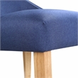 Furniture of America Glanz Fabric Wing-Back Side Chair in Blue (Set of 2)