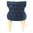 Furniture of America Glanz Fabric Wing-Back Side Chair in Dark Blue (Set of 2)