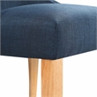 Furniture of America Glanz Fabric Wing-Back Side Chair in Dark Blue (Set of 2)