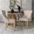 Furniture of America Glanz Fabric Wing-Back Side Chair in Ivory (Set of 2)