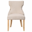 Furniture of America Glanz Fabric Wing-Back Side Chair in Ivory (Set of 2)