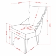 Furniture of America Glanz Fabric Wing-Back Side Chair in Ivory (Set of 2)