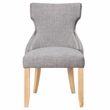 Furniture of America Glanz Fabric Wing-Back Side Chair in Gray (Set of 2)