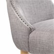 Furniture of America Glanz Fabric Wing-Back Side Chair in Gray (Set of 2)