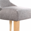 Furniture of America Glanz Fabric Wing-Back Side Chair in Gray (Set of 2)