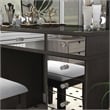 Furniture of America Glanz Wood 3-Piece Vanity Set with USB and LED in Gray