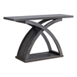 Furniture of America Nipran Wood Sofa Table with Curved Legs in Distressed Gray