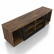 Furniture of America Hart Wood 6-Shelf TV Stand in Light Hickory Brown