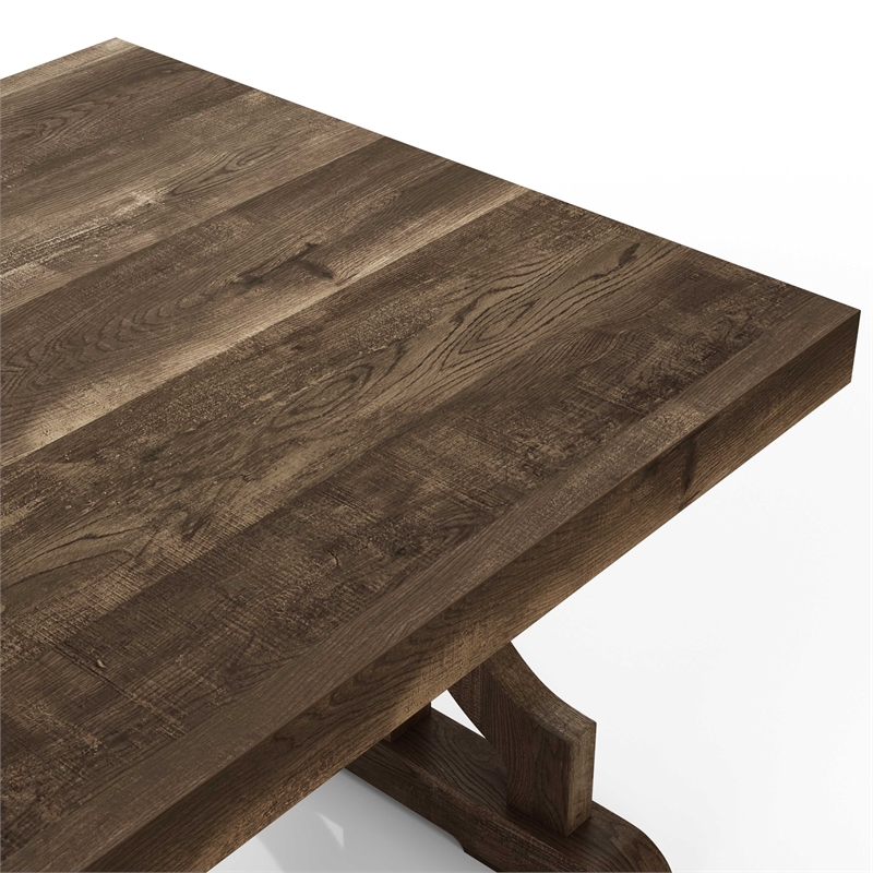 Furniture of America Birch Farmhouse Wood Coffee Table in Reclaimed Oak