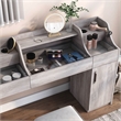 Furniture of America Elm Wood Multi-Storage Vanity Table in Coastal White