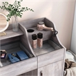Furniture of America Elm Wood Multi-Storage Vanity Table in Coastal White