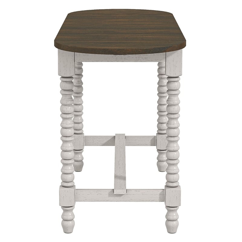 Furniture of America Birch Wood Counter Height Table With Drop Leaf in Walnut