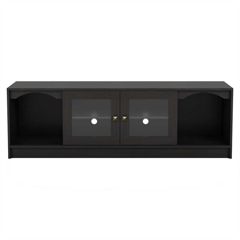 Furniture of America Elm Wood TV Stand with Cable Management in Espresso
