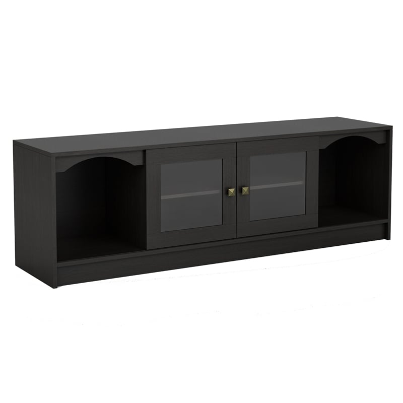 Furniture of America Elm Wood TV Stand with Cable Management in Espresso