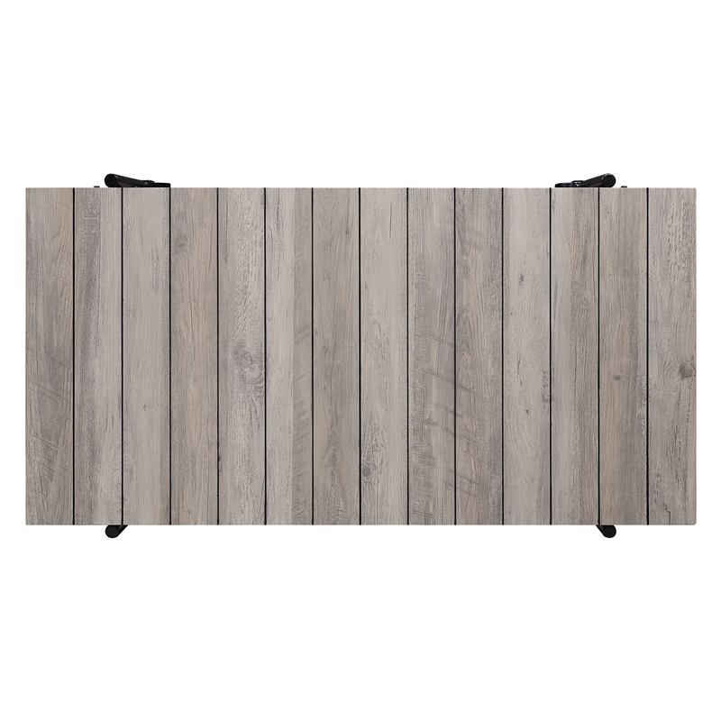 Furniture of America Acres Wood Natural Coffee Table with Metal Black Wheels