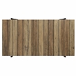 Furniture of America Acres Wood Oak Coffee Table with Metal Black Wheels