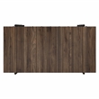 Furniture of America Acres Wood Walnut Coffee Table with Metal Black Wheels