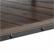 Furniture of America Acres Wood Walnut Coffee Table with Metal Black Wheels