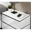 FOA Misti 3-Piece White Wood Storage Bedroom Set - Cal King + 2 Nightstands