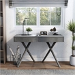 Furniture of America Alto Wood Writing Desk with USB in Gray