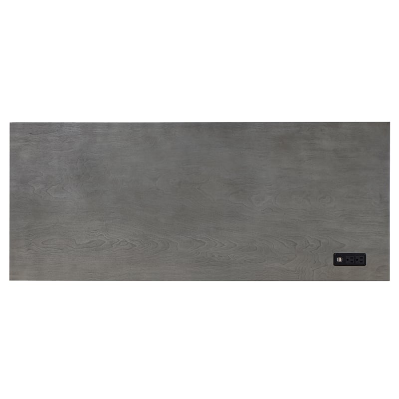 Furniture of America Alto Wood Writing Desk with USB in Gray