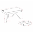 Furniture of America Alto Wood Writing Desk with USB in Gray