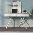 Furniture of America Alto Wood Writing Desk with USB in Luminous White