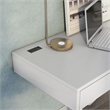 Furniture of America Alto Wood Writing Desk with USB in Luminous White