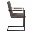 Furniture of America Knolt Fabric Upholstered Armchairs in Dark Brown (Set of 2)