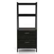 Furniture of America Elm Wood 1-Drawer File Cabinet in Reclaimed Black Oak