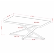 Furniture of America Glanz Metal 2-Piece Coffee Table Set in Chrome