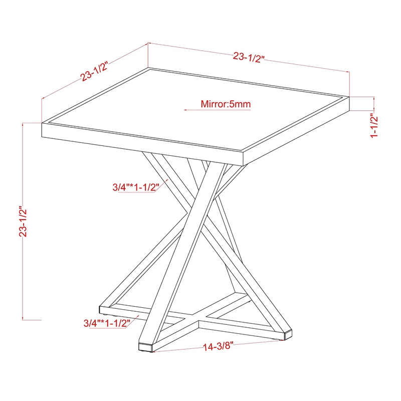 Furniture of America Glanz Metal 2-Piece Coffee Table Set in Chrome