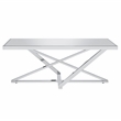 Furniture of America Glanz Metal 2-Piece Coffee Table Set in Chrome