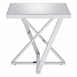 Furniture of America Glanz Metal 2-Piece Coffee Table Set in Chrome