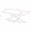 Furniture of America Glanz Metal 3-Piece Coffee Table Set in Chrome