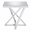 Furniture of America Glanz Metal 3-Piece Coffee Table Set in Chrome