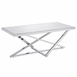Furniture of America Glanz Metal 3-Piece Coffee Table Set in Chrome