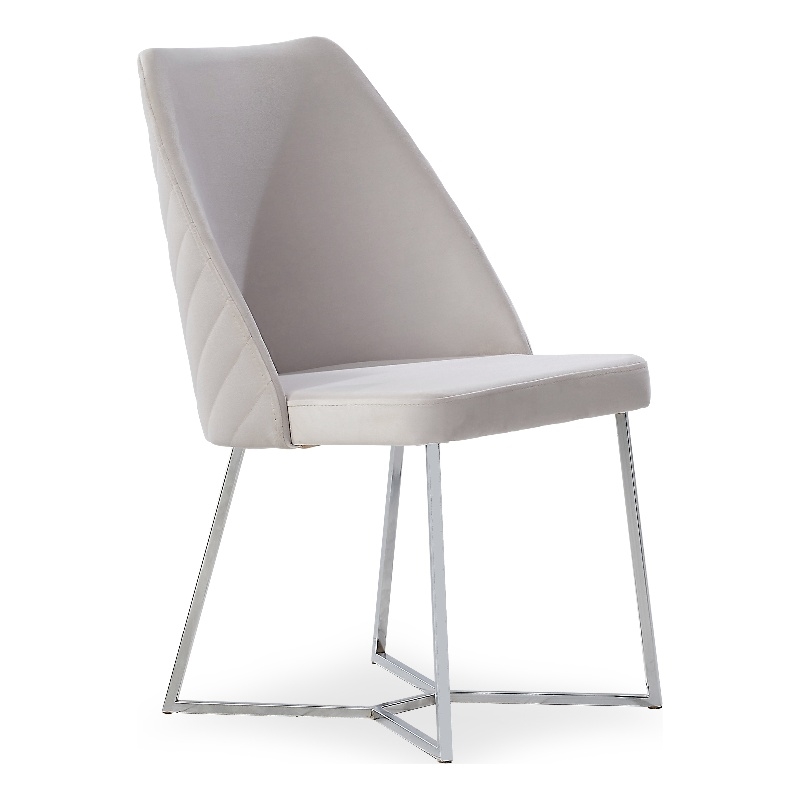 Furniture of America Glanz Fabric Upholstered Accent Chairs in White (Set of 2)