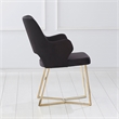 Furniture of America Glanz Fabric Open-Back Accent Chairs in Black (Set of 2)