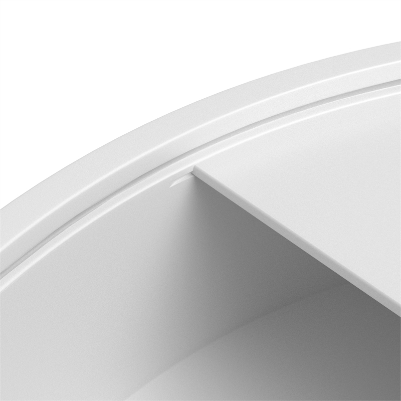 Furniture of America Haft Wood Coffee Table with Hidden Storage in White