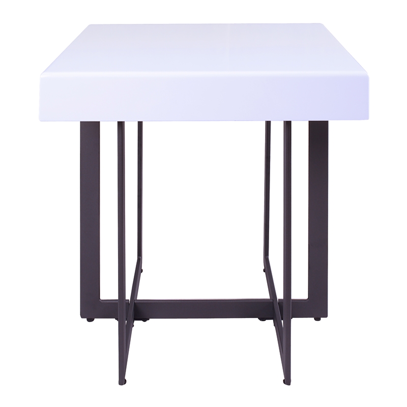 Furniture of America Vasket Contemporary Metal 2-Piece Coffee Table Set in White