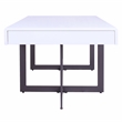 Furniture of America Vasket Contemporary Metal 2-Piece Coffee Table Set in White